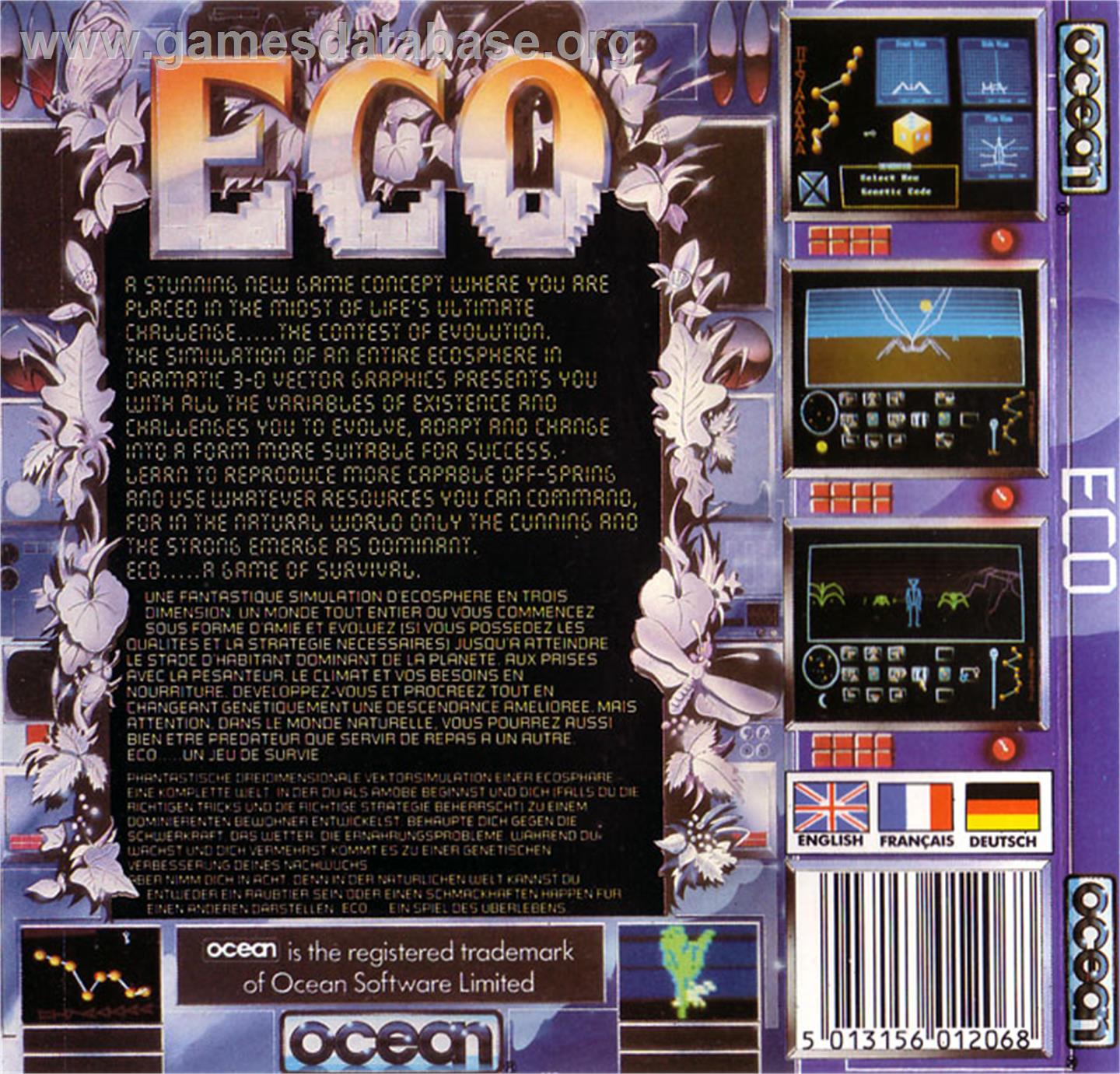Eco - Atari ST - Artwork - Box Back