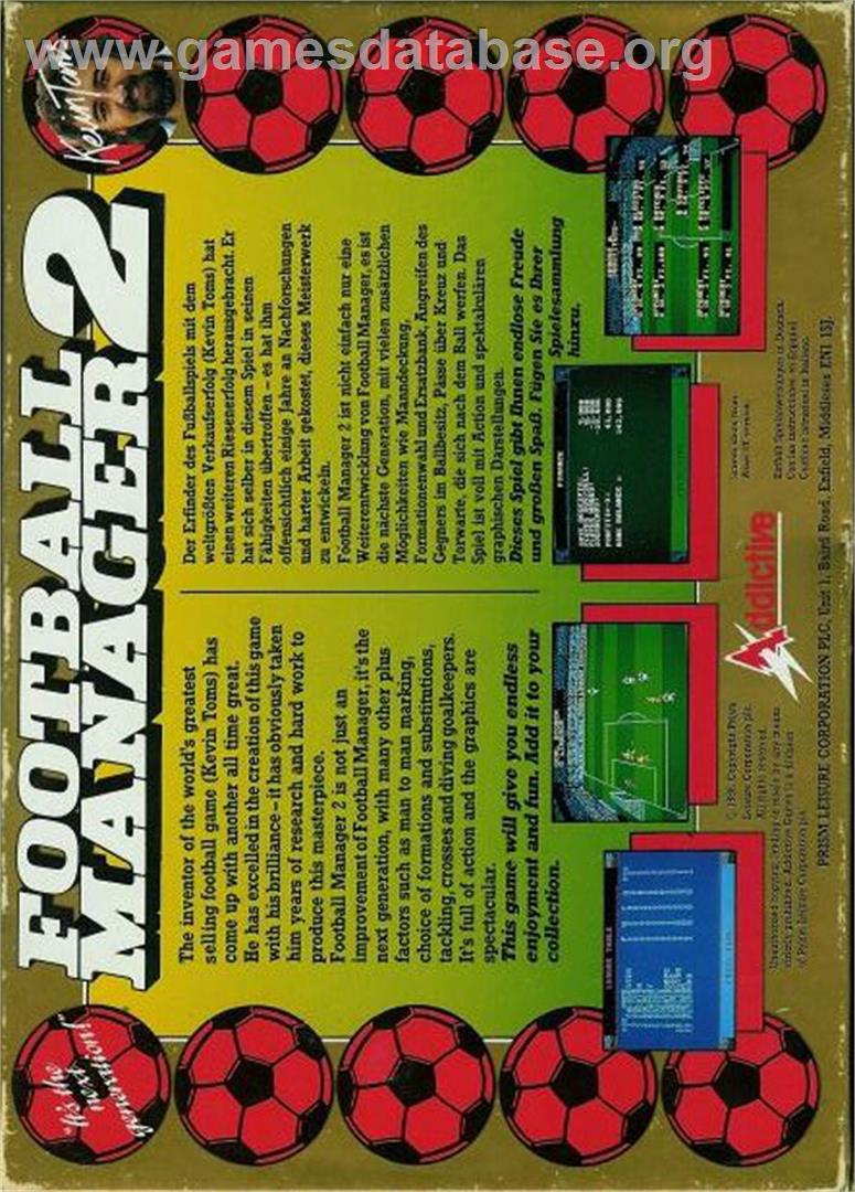 Football Manager 2 - Atari ST - Artwork - Box Back