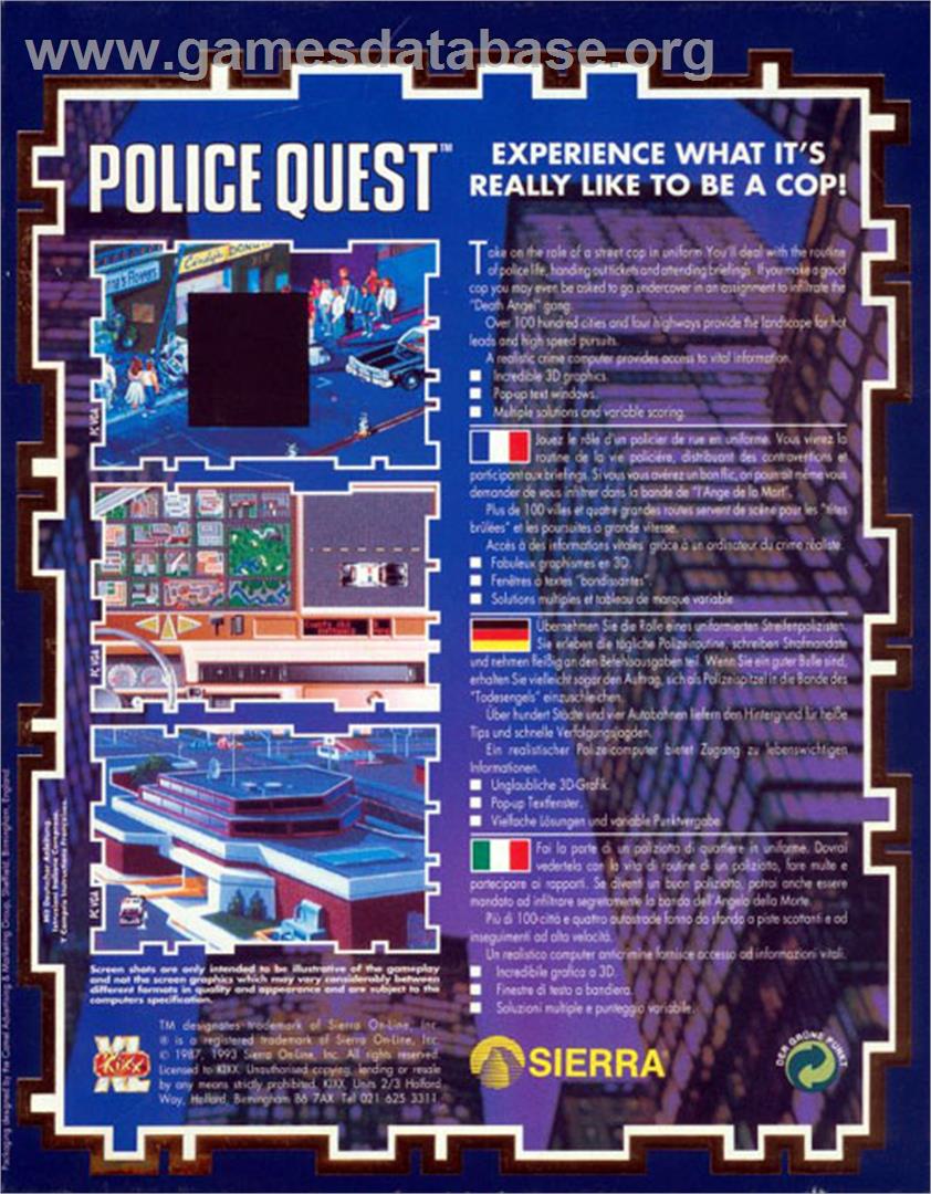 Forbidden Quest - Atari ST - Artwork - Box Back