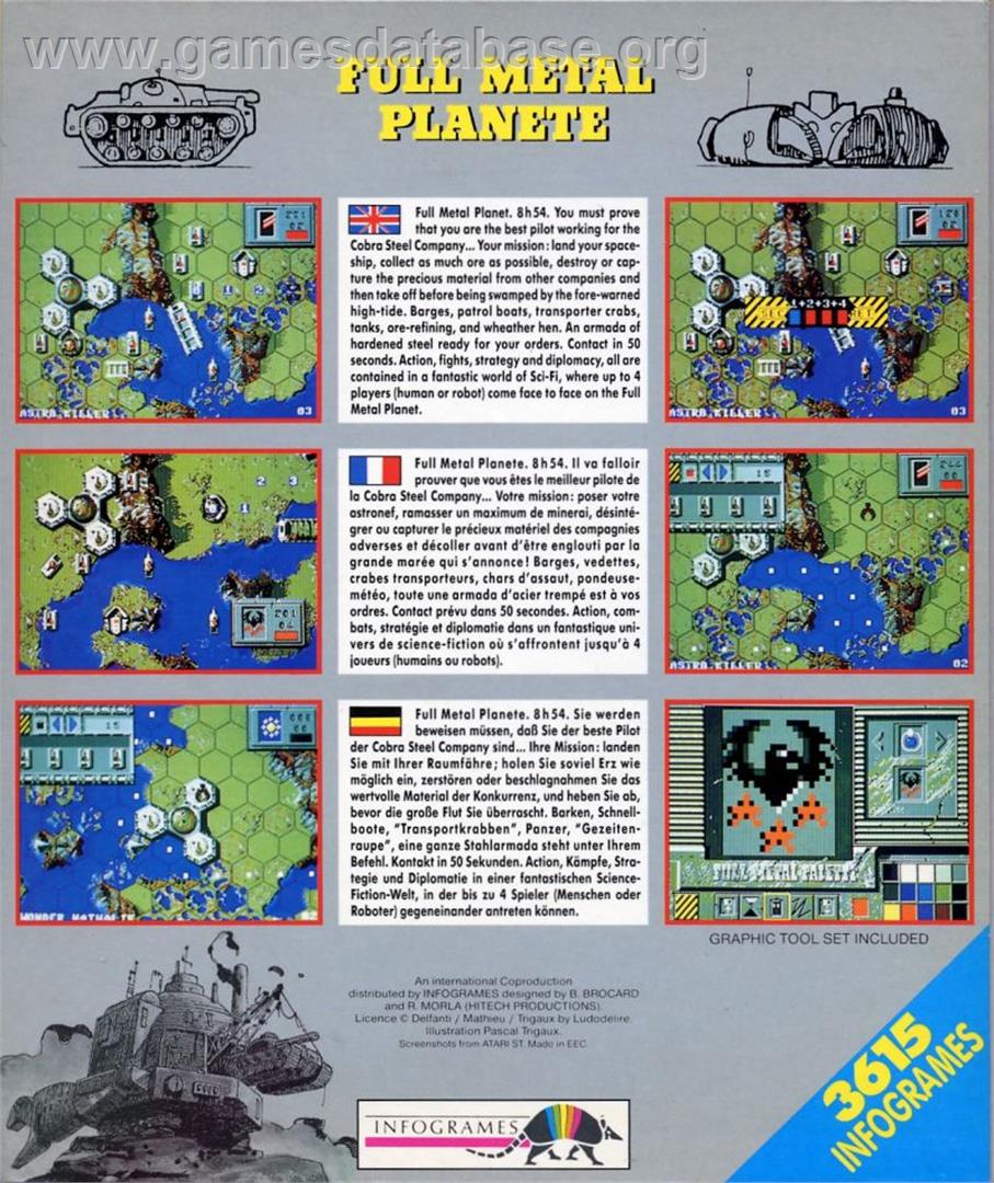 Full Metal Planete - Atari ST - Artwork - Box Back
