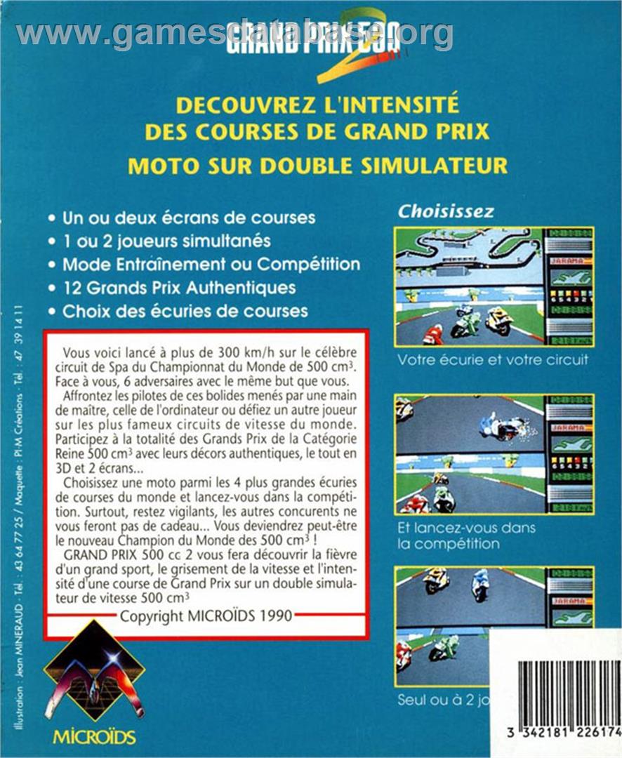 Grand Prix 500 2 - Atari ST - Artwork - Box Back