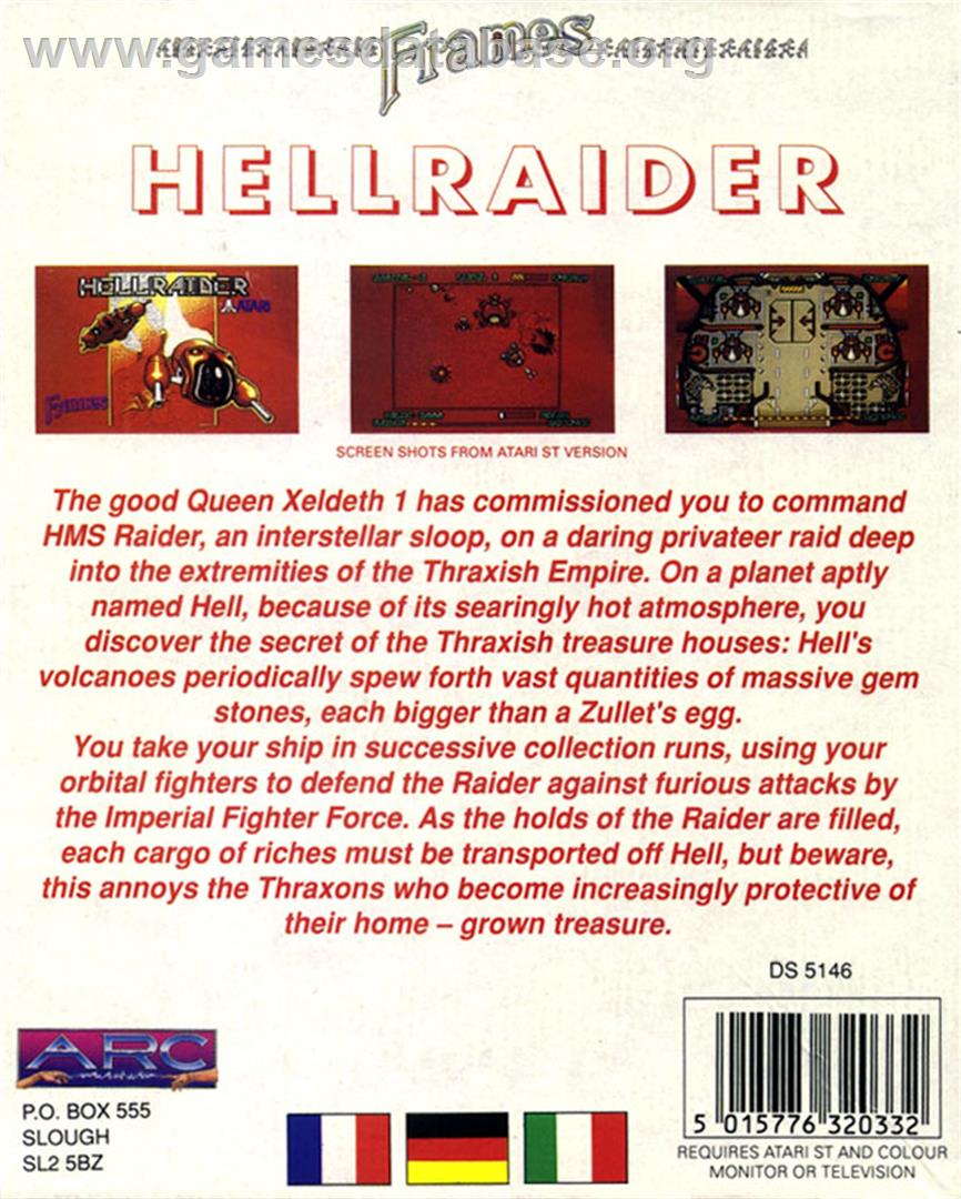 Hellraider - Atari ST - Artwork - Box Back