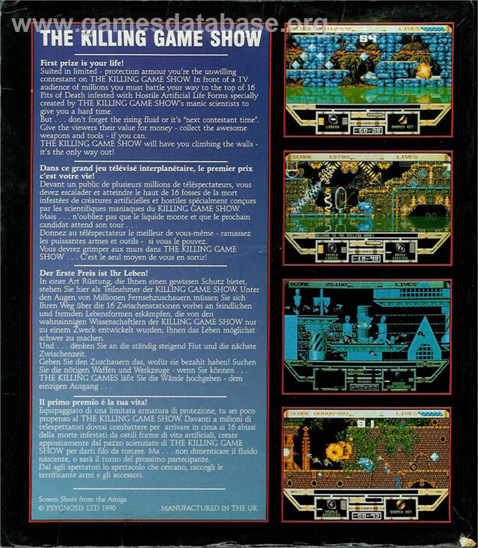 Killing Game Show - Atari ST - Artwork - Box Back