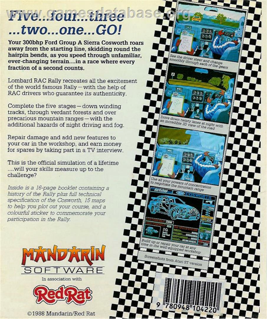 Lombard RAC Rally - Atari ST - Artwork - Box Back