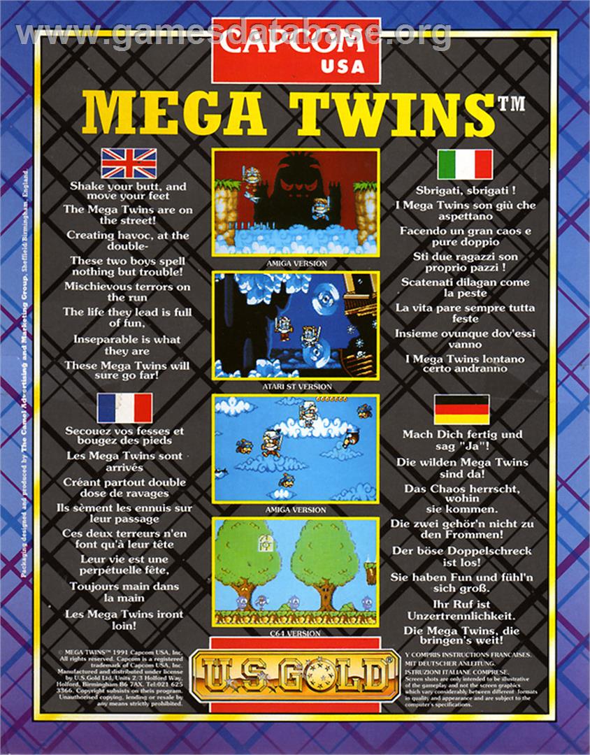 Mega Twins - Atari ST - Artwork - Box Back