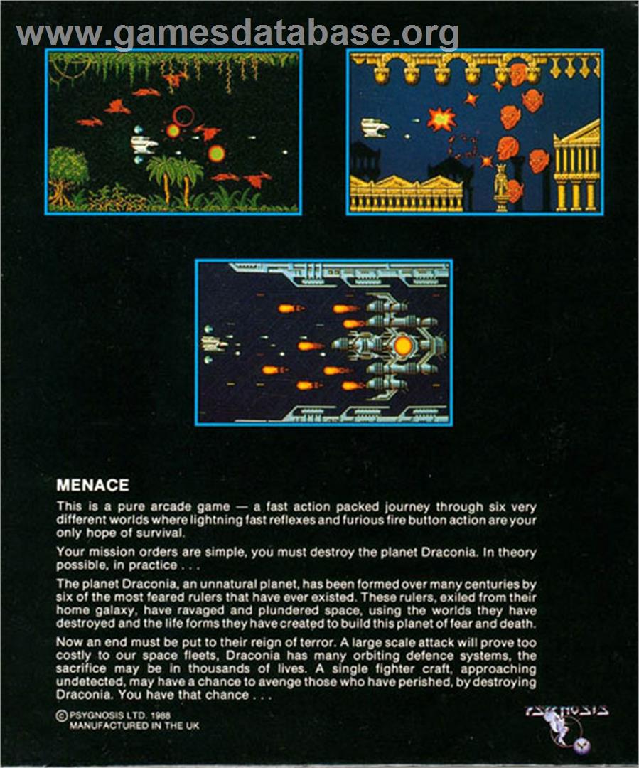 Menace - Atari ST - Artwork - Box Back