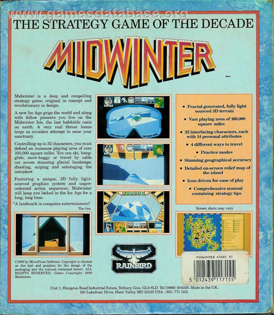 Midwinter - Atari ST - Artwork - Box Back