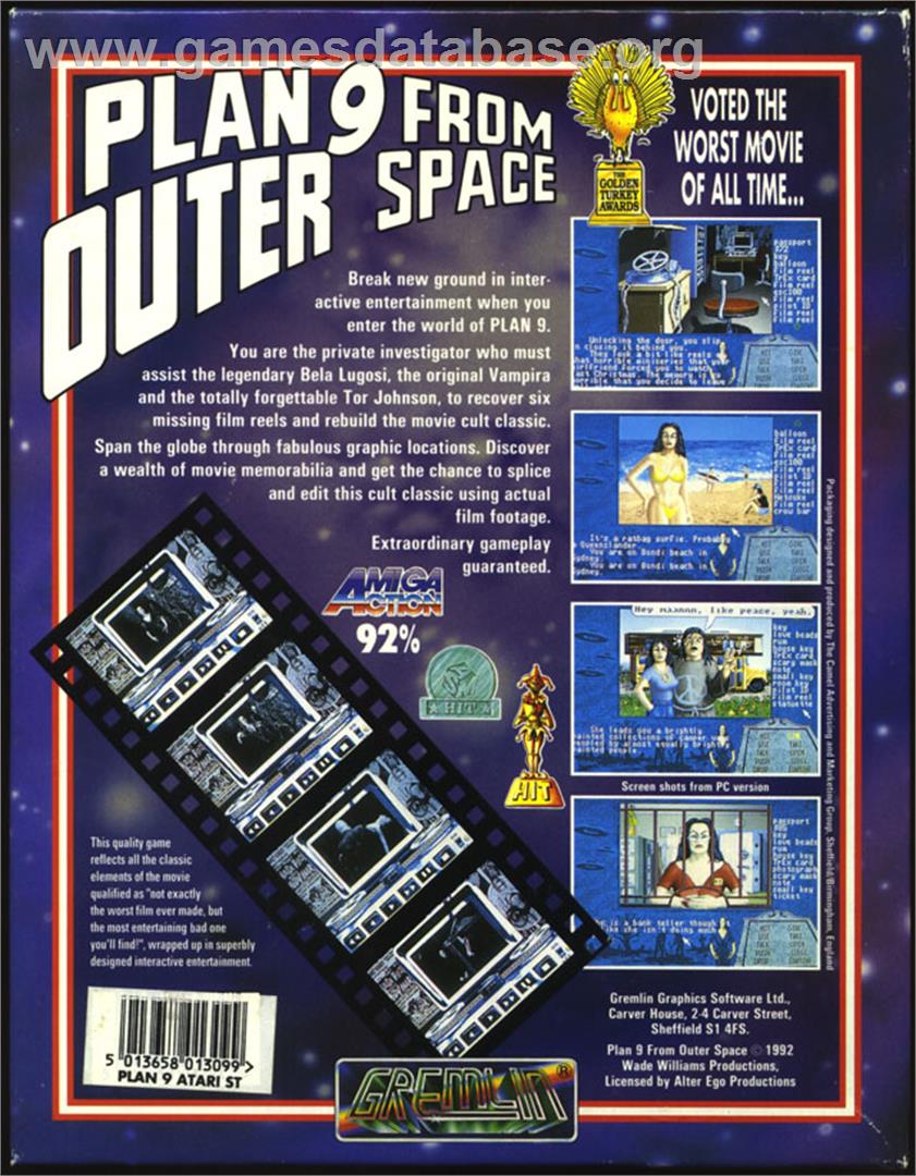 Plan 9 From Outer Space - Atari ST - Artwork - Box Back