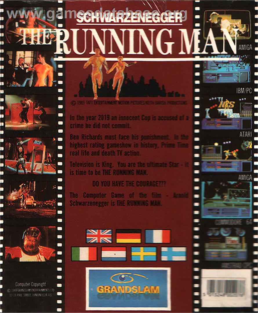 Running Man - Atari ST - Artwork - Box Back