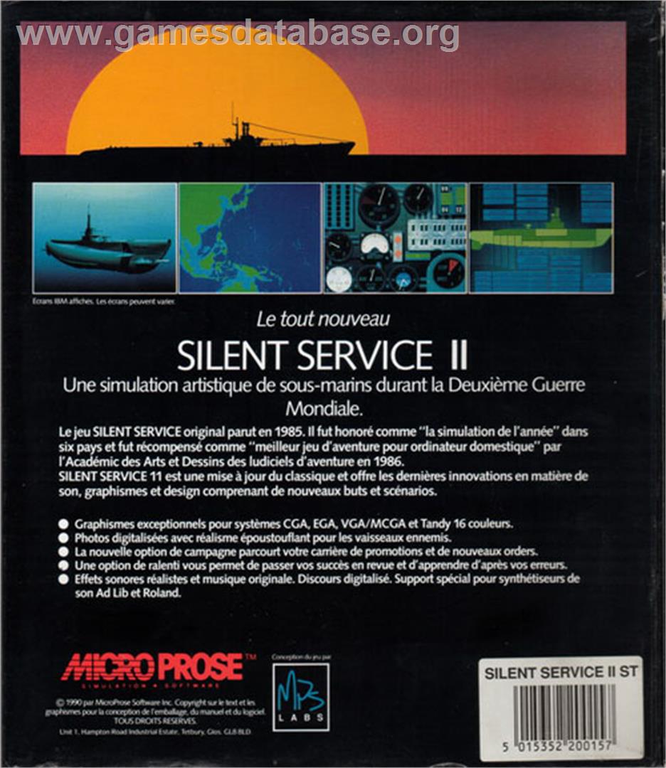 Silent Service 2 - Atari ST - Artwork - Box Back