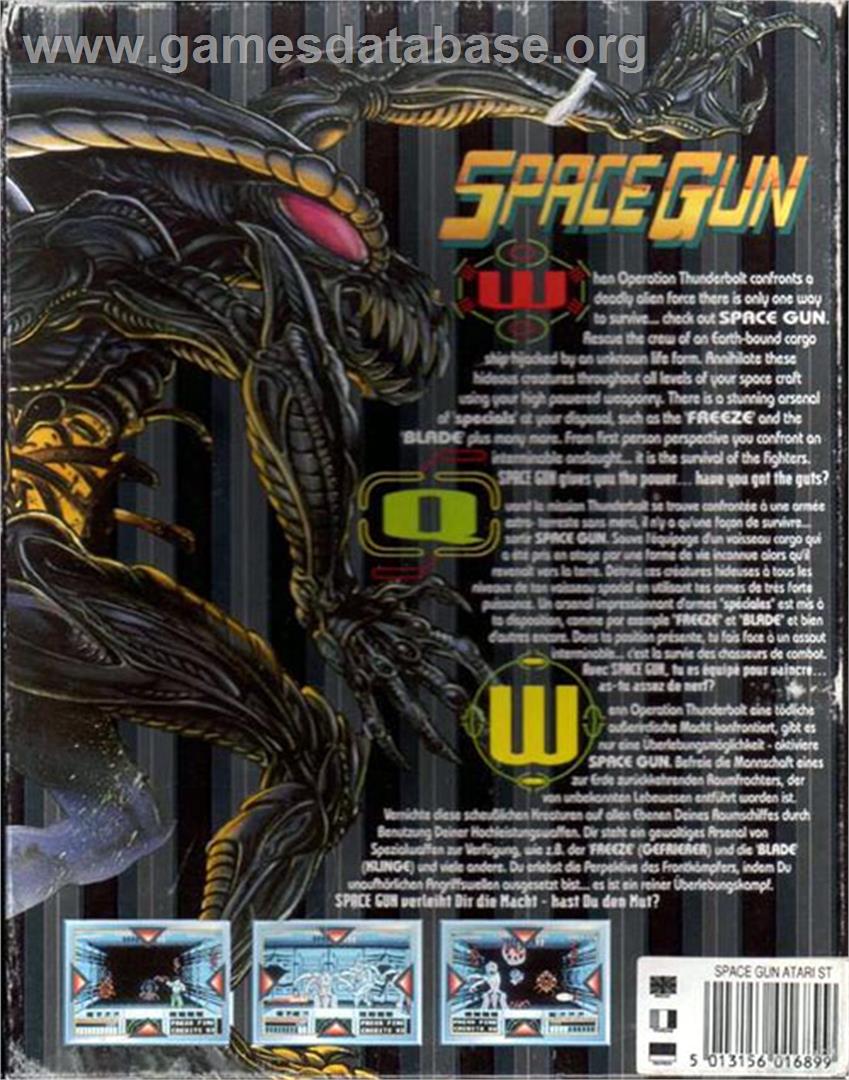 Space Gun - Atari ST - Artwork - Box Back