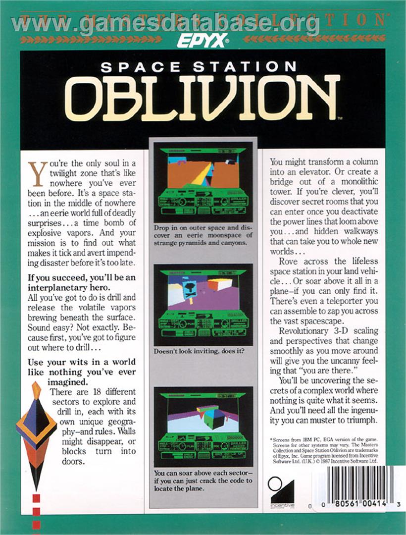 Space Station Oblivion - Atari ST - Artwork - Box Back