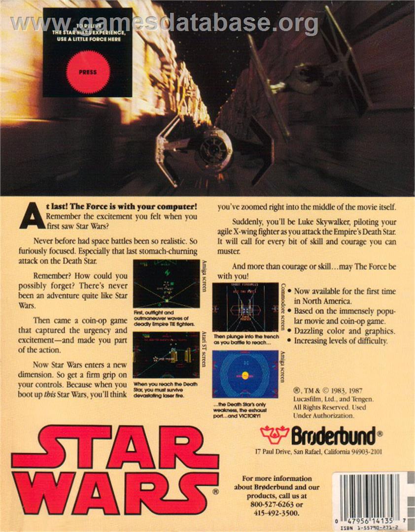 Star Wars: The Empire Strikes Back - Atari ST - Artwork - Box Back