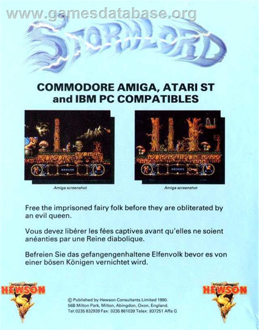 Stormlord - Atari ST - Artwork - Box Back