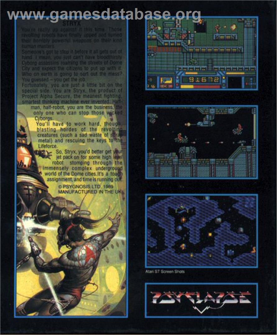 Stryx - Atari ST - Artwork - Box Back