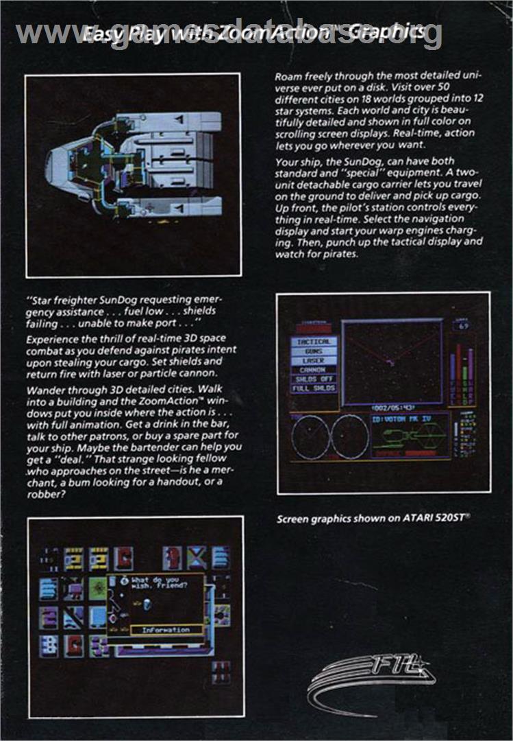SunDog: Frozen Legacy - Atari ST - Artwork - Box Back