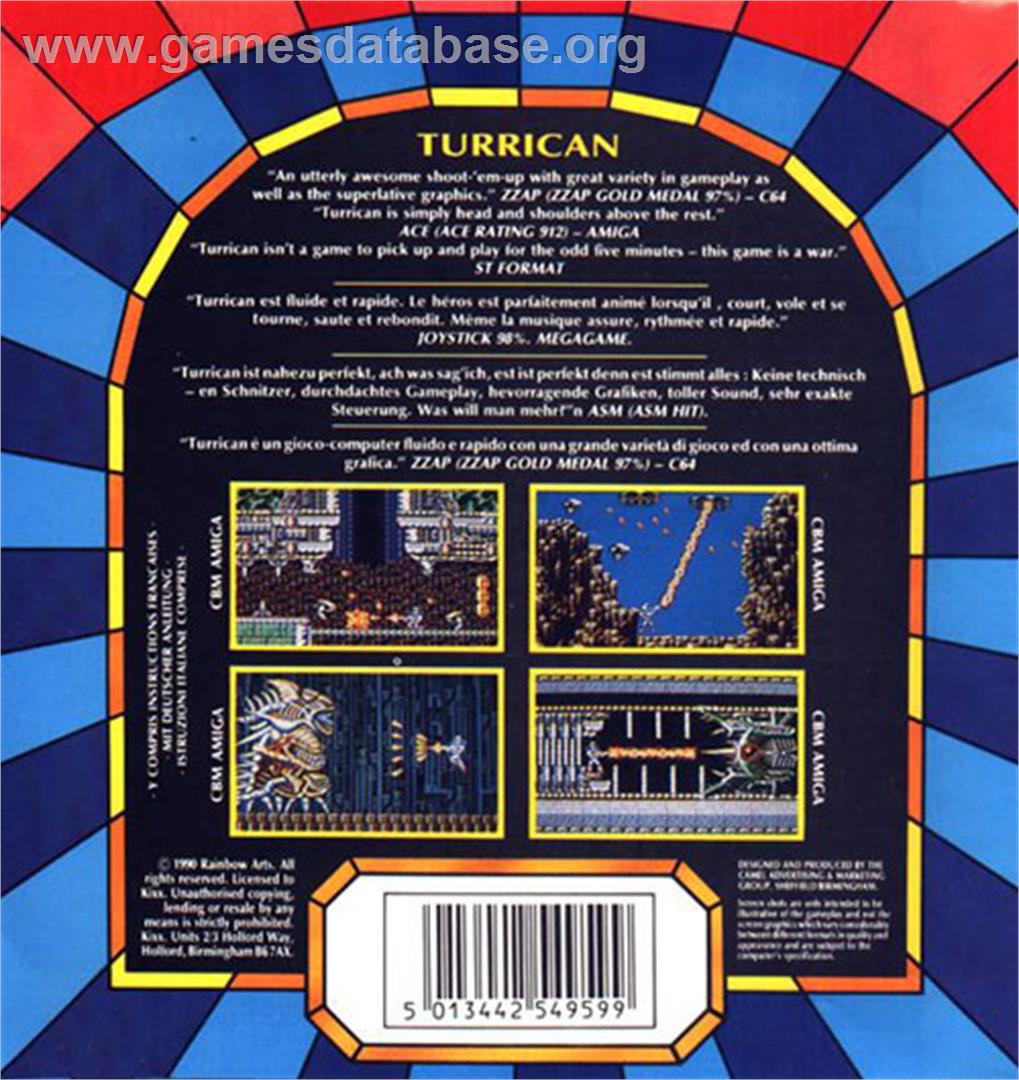 Turrican - Atari ST - Artwork - Box Back