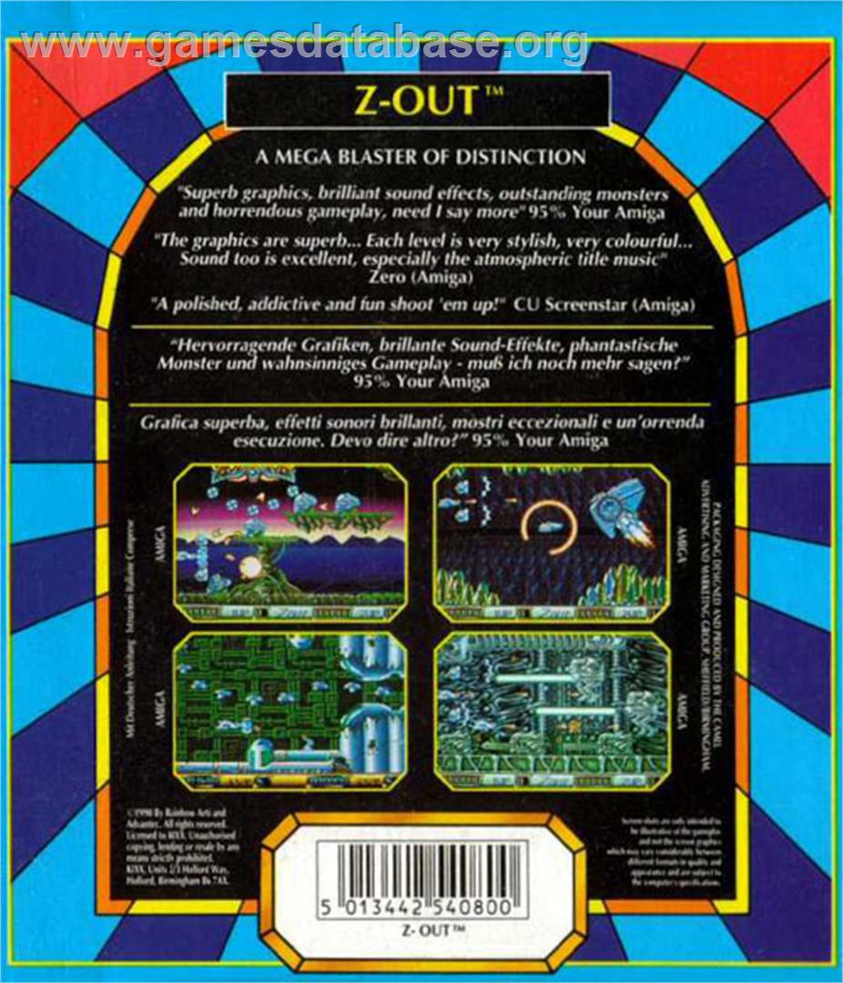 Z-Out - Atari ST - Artwork - Box Back