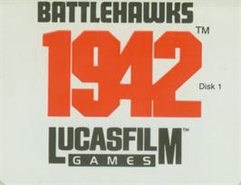 Top of cartridge artwork for Battlehawks 1942 on the Atari ST.