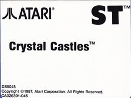 Top of cartridge artwork for Crystal Castles on the Atari ST.