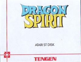 Top of cartridge artwork for Dragon Spirit on the Atari ST.