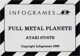 Top of cartridge artwork for Full Metal Planete on the Atari ST.