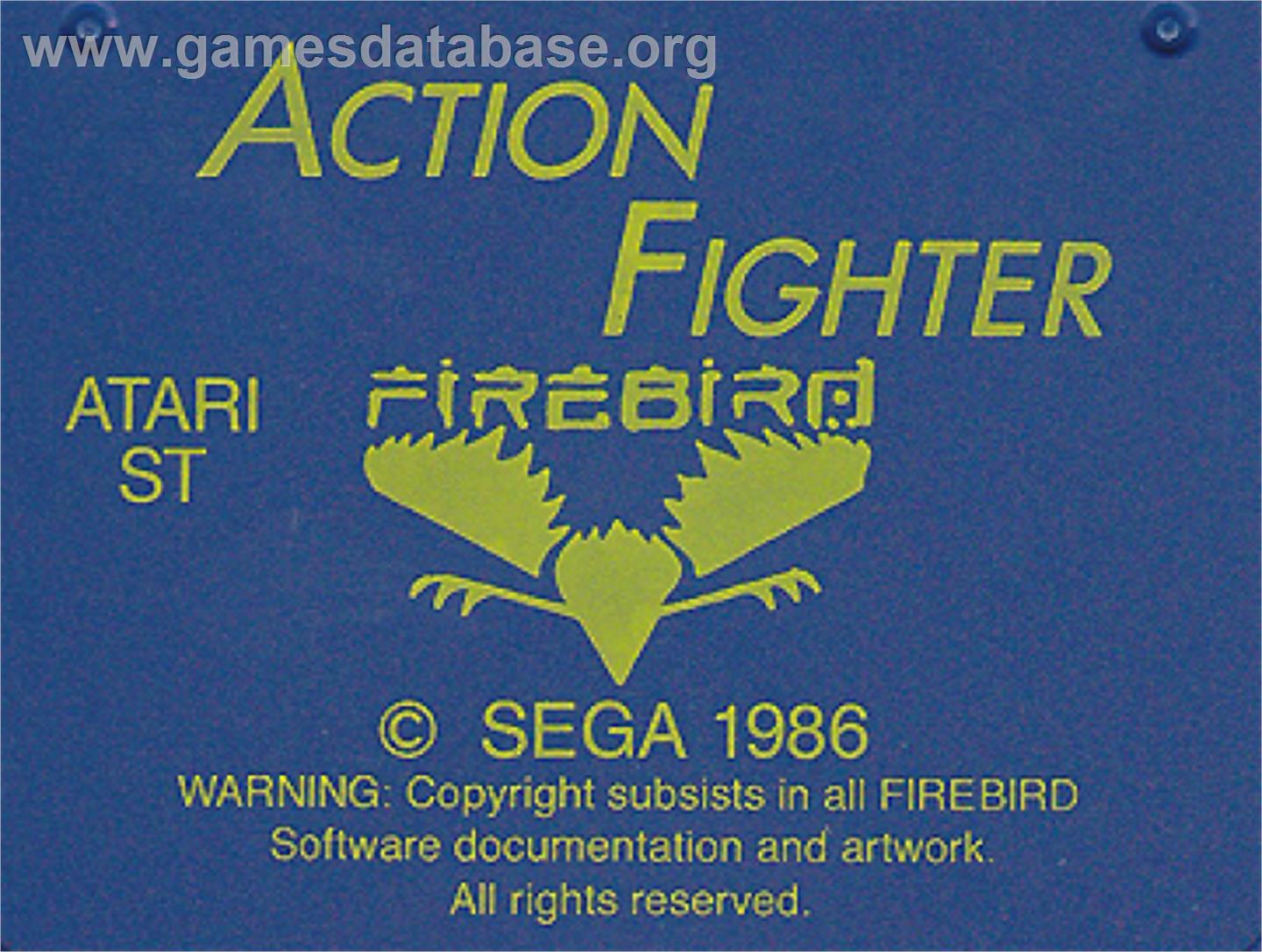Action Fighter - Atari ST - Artwork - Cartridge Top