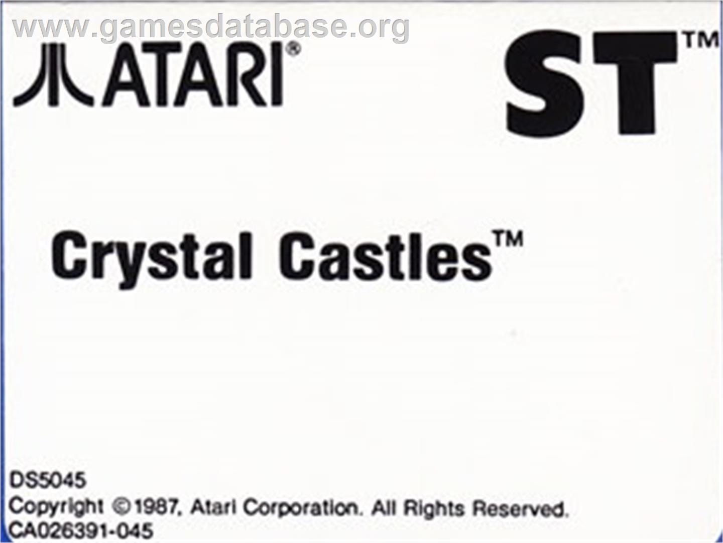 Crystal Castles - Atari ST - Artwork - Cartridge Top