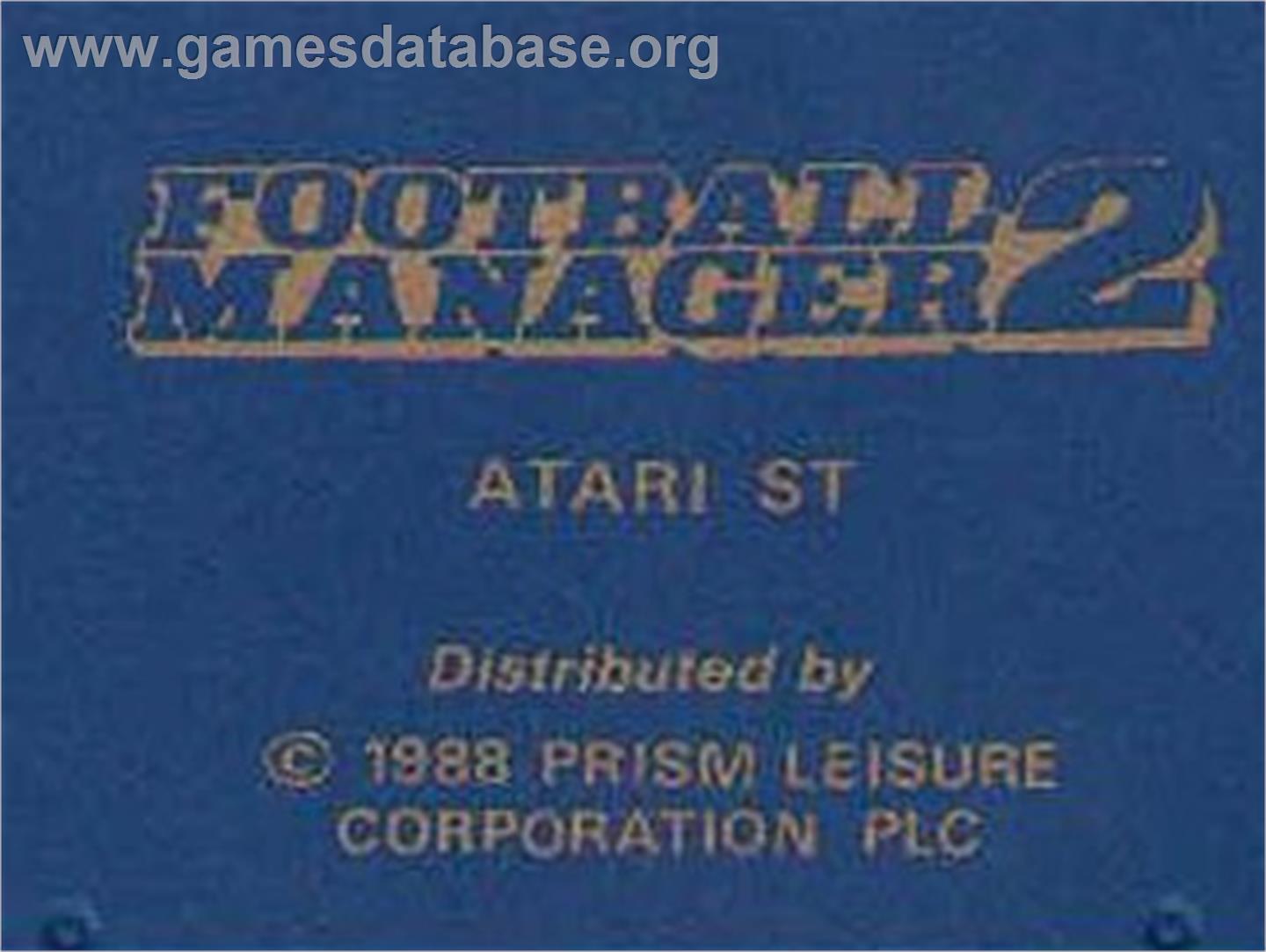 Football Manager 2 - Atari ST - Artwork - Cartridge Top