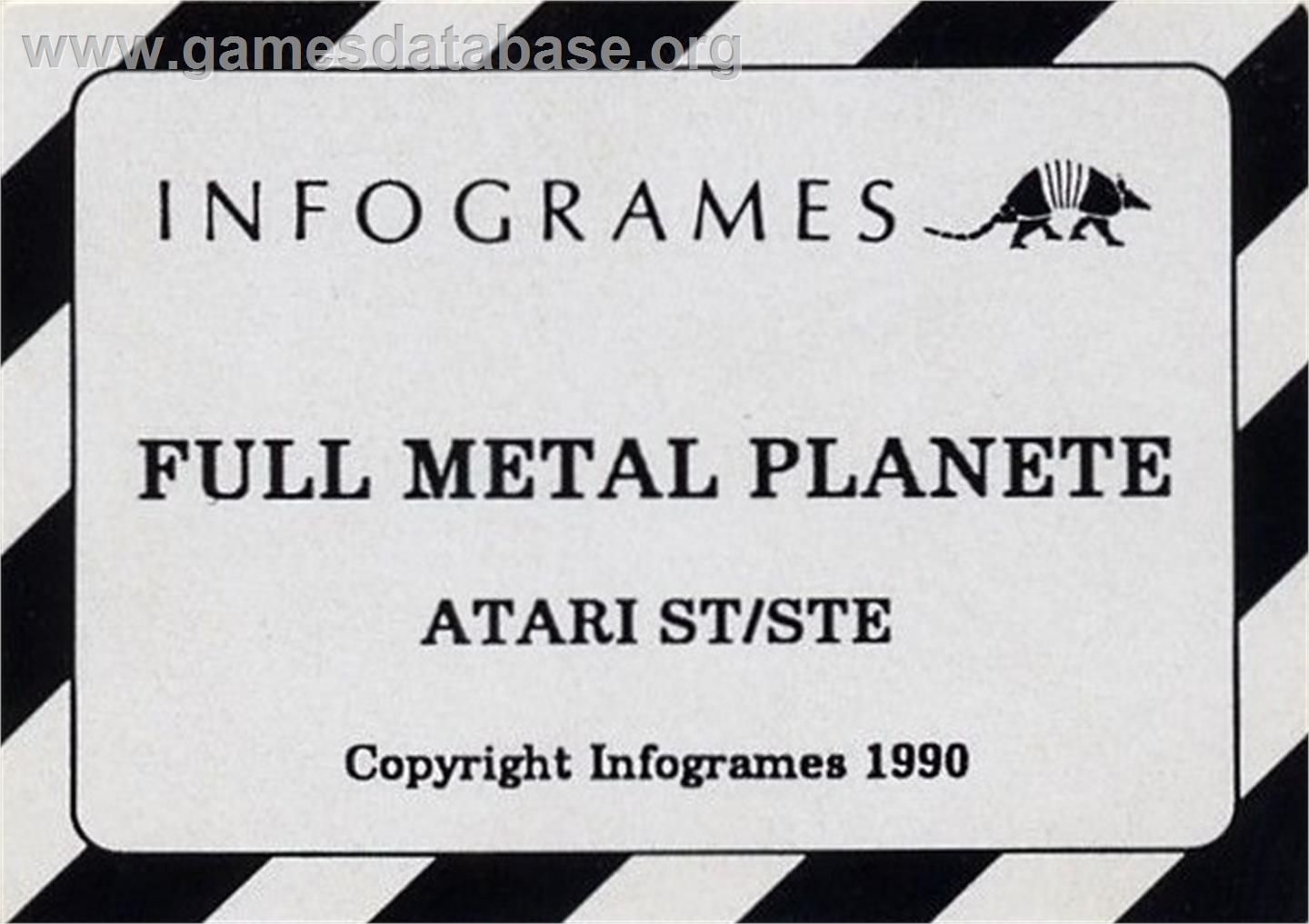 Full Metal Planete - Atari ST - Artwork - Cartridge Top