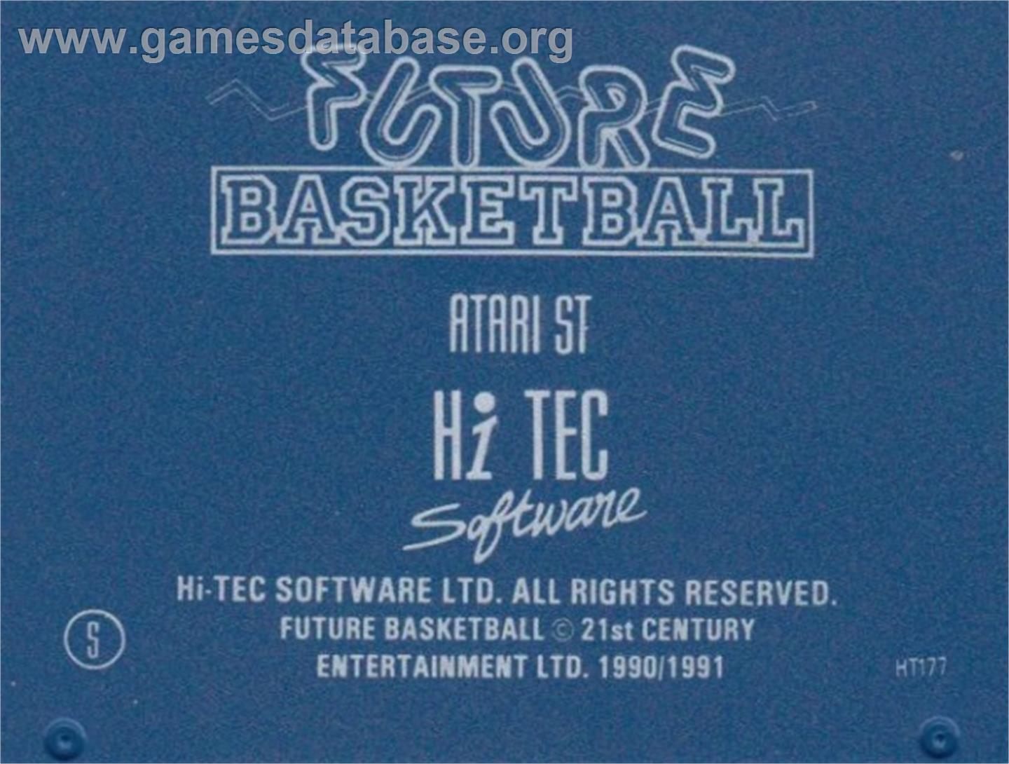 Future Basketball - Atari ST - Artwork - Cartridge Top