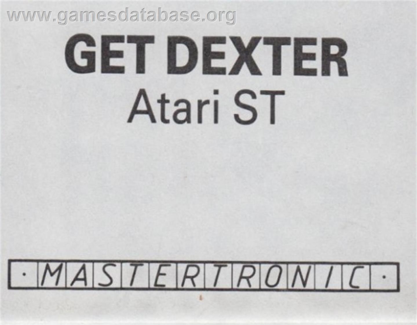 Get Dexter - Atari ST - Artwork - Cartridge Top