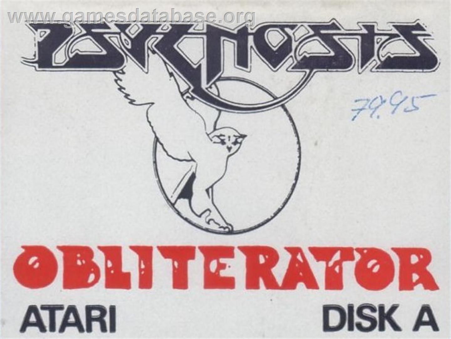 Obliterator - Atari ST - Artwork - Cartridge Top