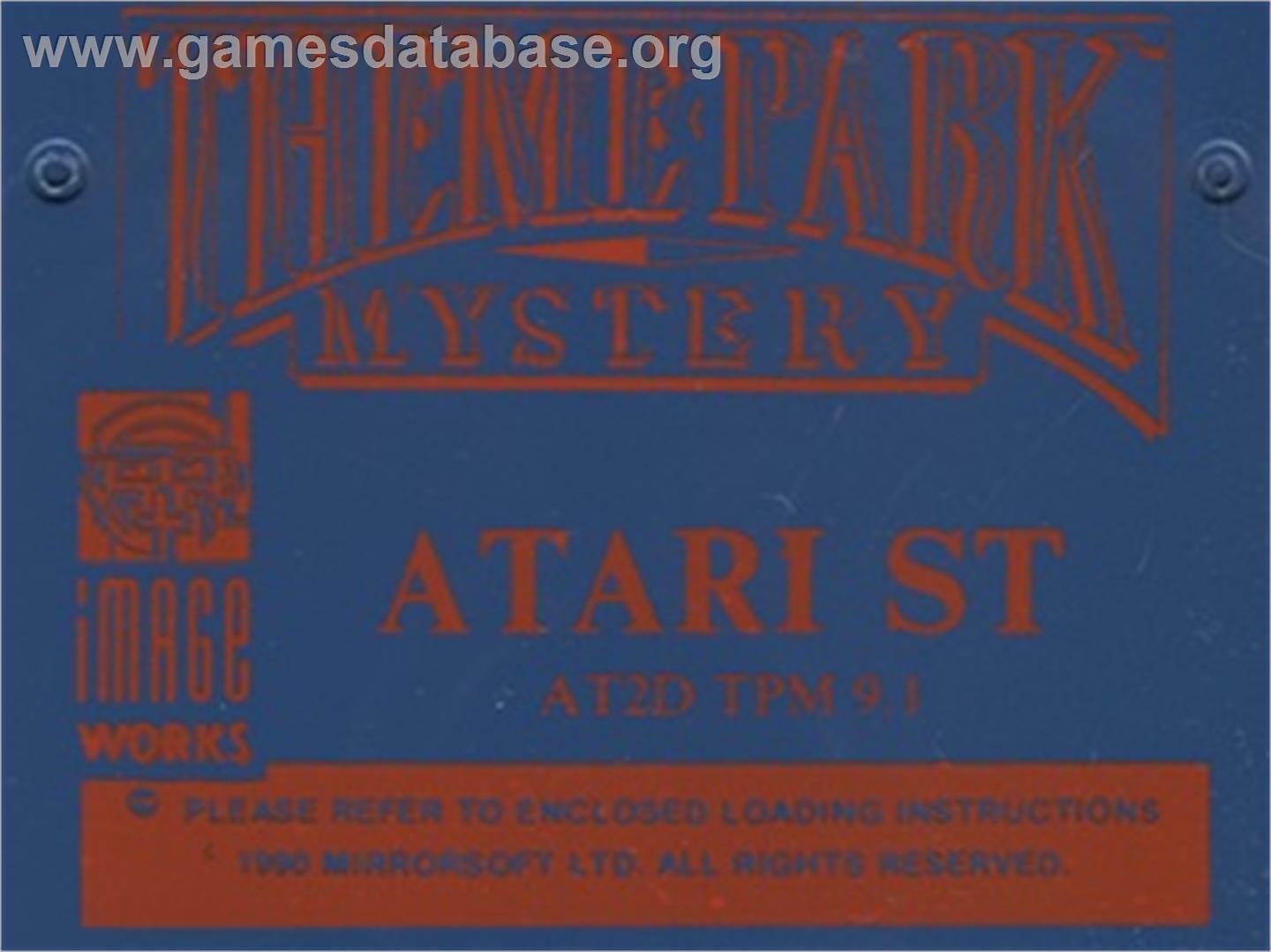 Theme Park Mystery - Atari ST - Artwork - Cartridge Top