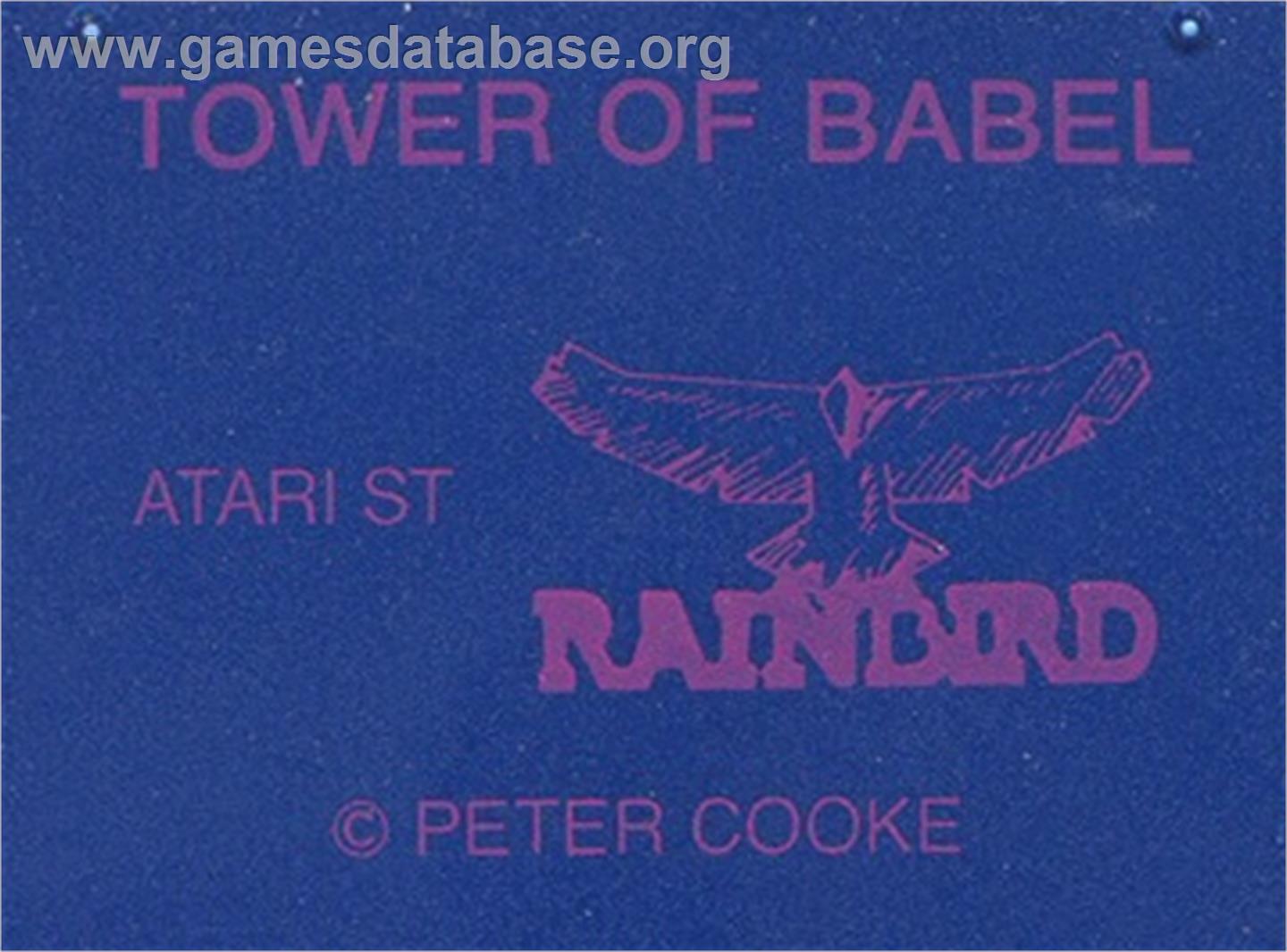 Tower of Babel - Atari ST - Artwork - Cartridge Top