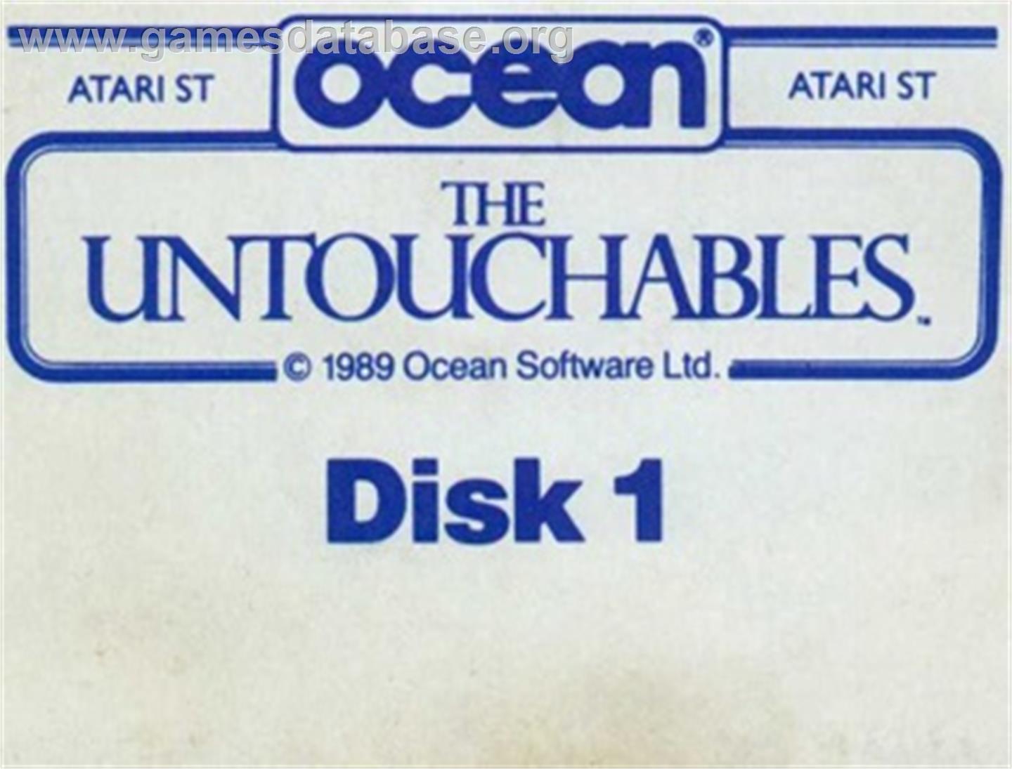 Untouchables - Atari ST - Artwork - Cartridge Top