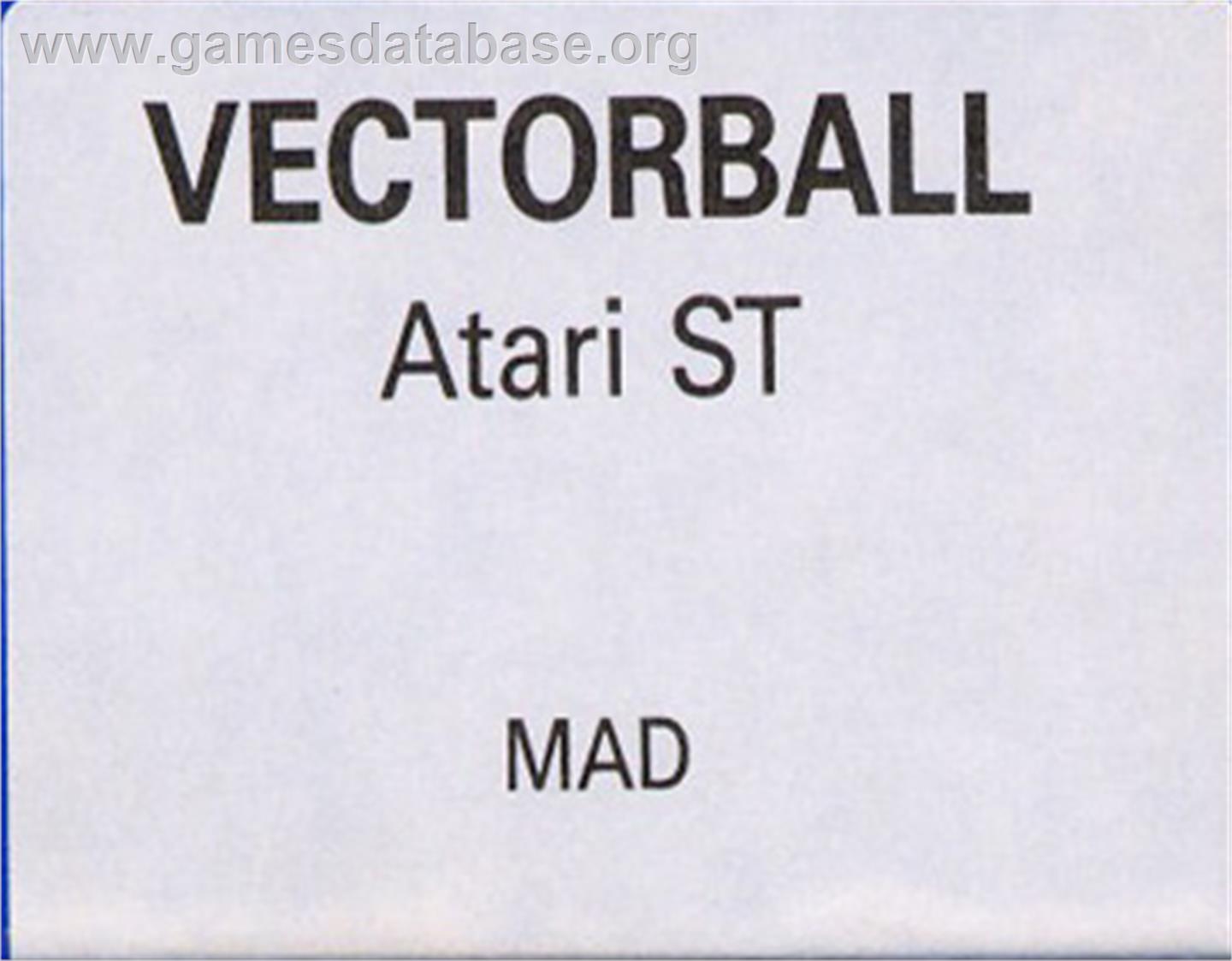 Vector Ball - Atari ST - Artwork - Cartridge Top