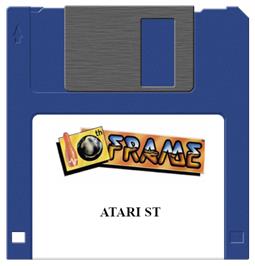 Artwork on the Disc for 10th Frame on the Atari ST.