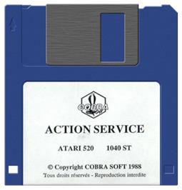Artwork on the Disc for Action Pack on the Atari ST.