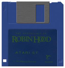 Artwork on the Disc for Adventures of Robin Hood on the Atari ST.