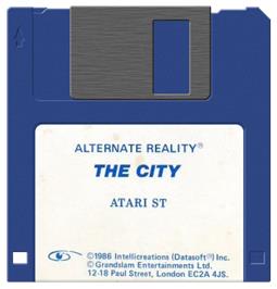 Artwork on the Disc for Alternate Reality: The City on the Atari ST.