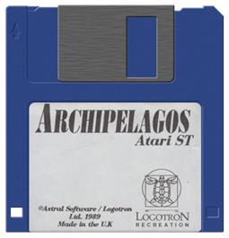 Artwork on the Disc for Archipelagos on the Atari ST.
