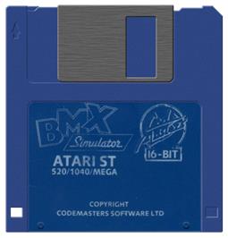 Artwork on the Disc for BMX Simulator on the Atari ST.