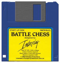 Artwork on the Disc for Battle Chess on the Atari ST.