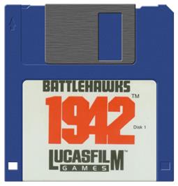 Artwork on the Disc for Battlehawks 1942 on the Atari ST.