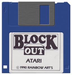 Artwork on the Disc for Blockout on the Atari ST.