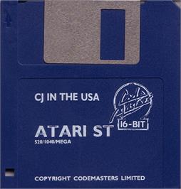 Artwork on the Disc for CJ In the USA on the Atari ST.