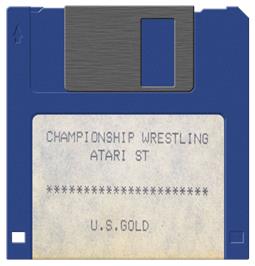 Artwork on the Disc for Championship Wrestling on the Atari ST.