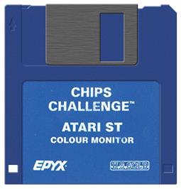 Artwork on the Disc for Chip's Challenge on the Atari ST.