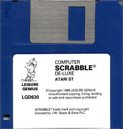 Artwork on the Disc for Computer Scrabble Deluxe on the Atari ST.
